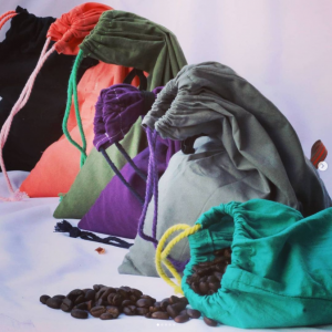 sacchetti per sfuso con elastico di sicurezza cotone biologico certificato diverse taglie artigianali