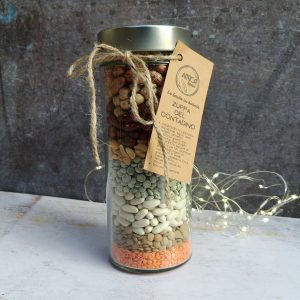 idea regalo ricetta in barattolo zuppa del contadino legumi fagioli